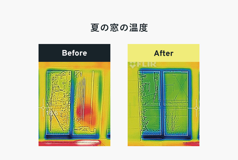 サーモグラフィが示す断熱性